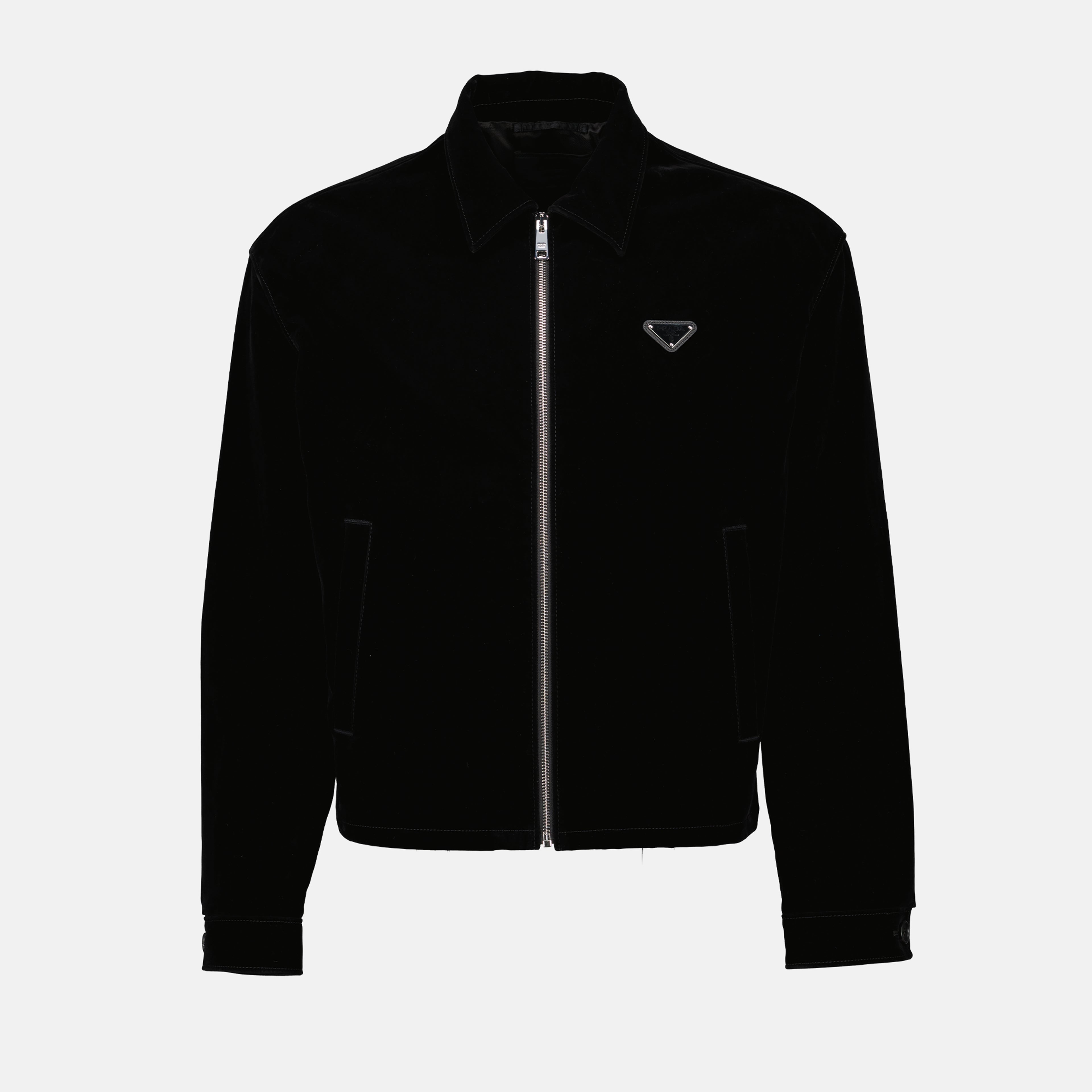 Jaquetas Blouson en velours Prada Preto Homme