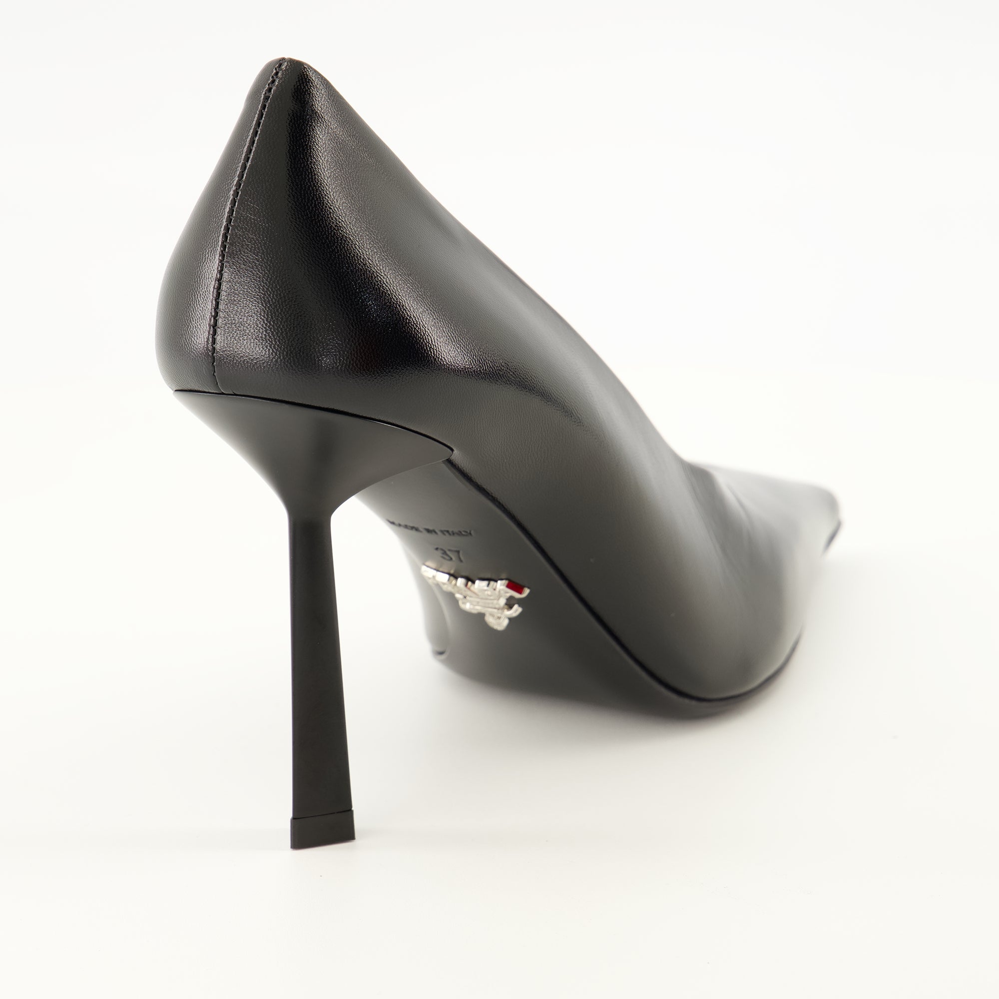 Escarpins Décolleté in Pelle Nera Prada Noir Femme