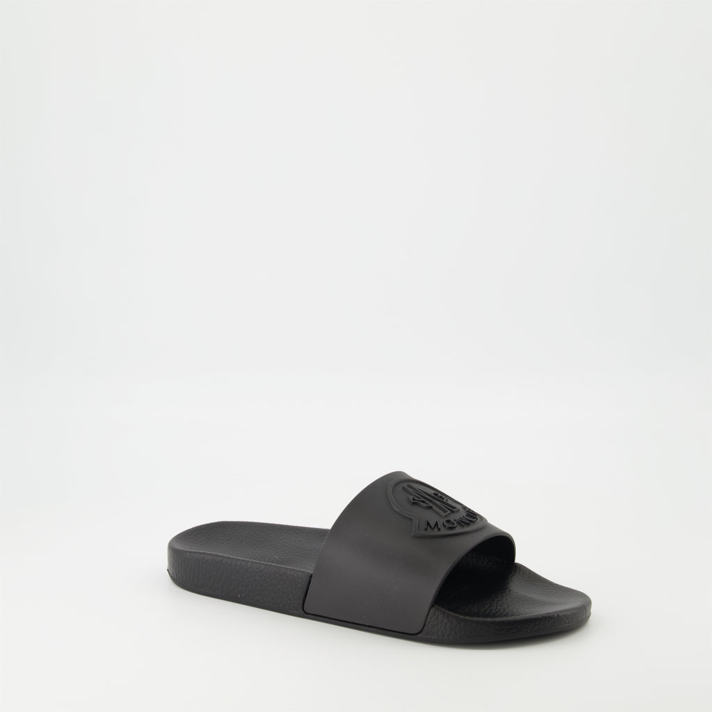 Chaussures ouvertes Sandales en caoutchouc Basile Moncler Noir Homme