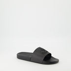 Chaussures ouvertes Sandales en caoutchouc Basile Moncler Noir Homme