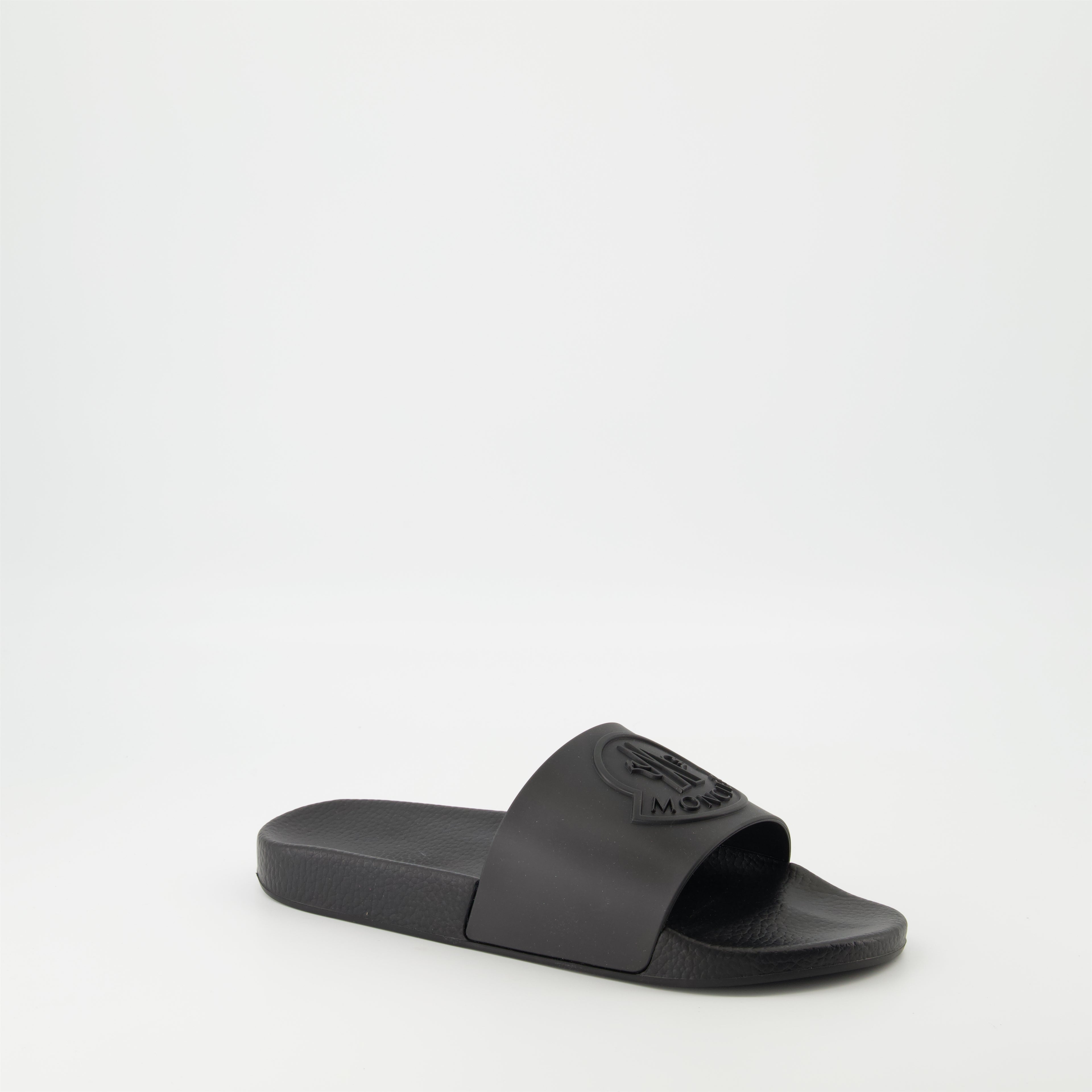 Chaussures ouvertes Sandales en caoutchouc Basile Moncler Noir Homme