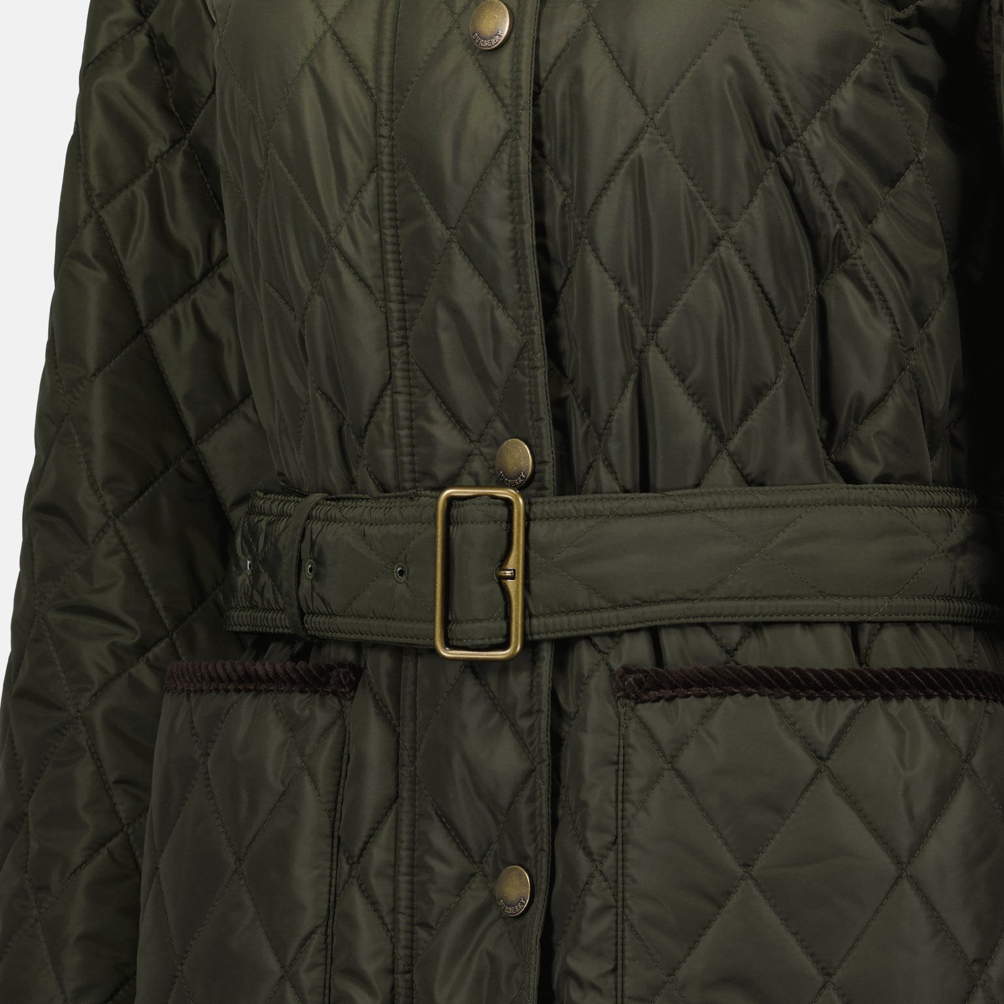 Vestes Veste matelassée Burberry Kaki Femme