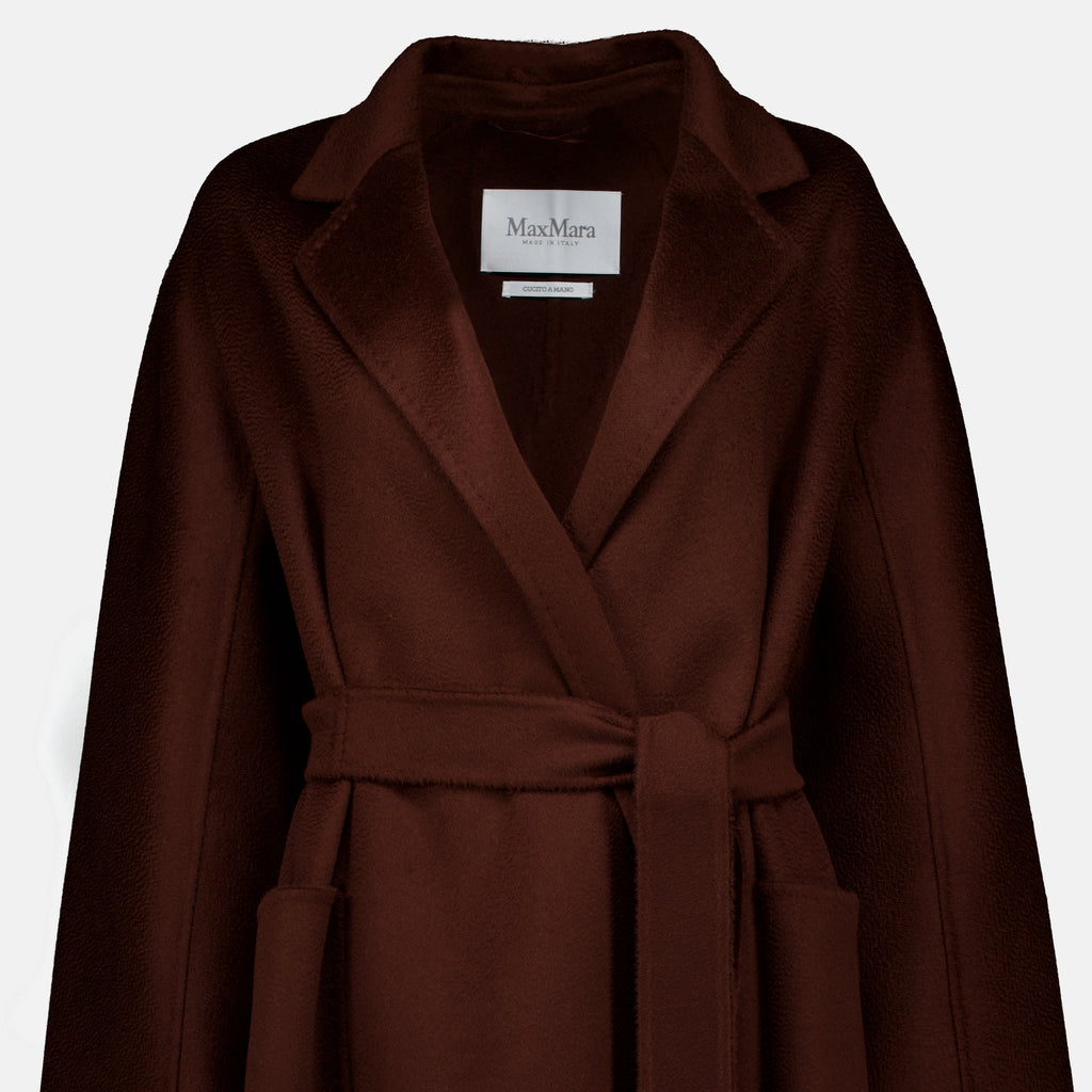 Manteaux 루드밀라 브라운 코트 Max Mara Marron Femme