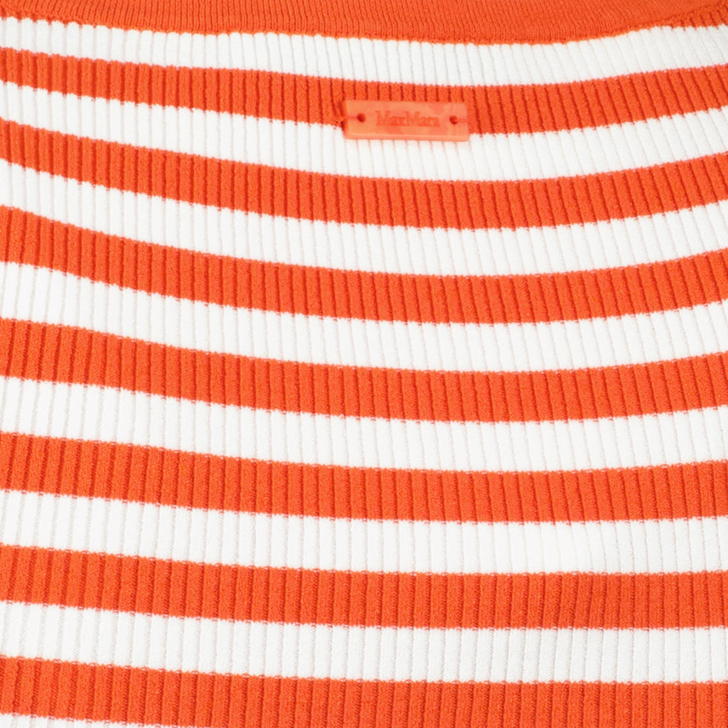 Imagem do artigo Top canelado às riscas brancas e vermelhas da marca Max Mara para Senhora - Temporada Primavera-Verão 2026 - Vista Detalhada 1