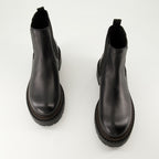 Boots and ankle boots Leather Ankle Boots Prada Black Homme