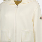 Vestes Giacca in Cotone con Zip Moncler Blanc Femme