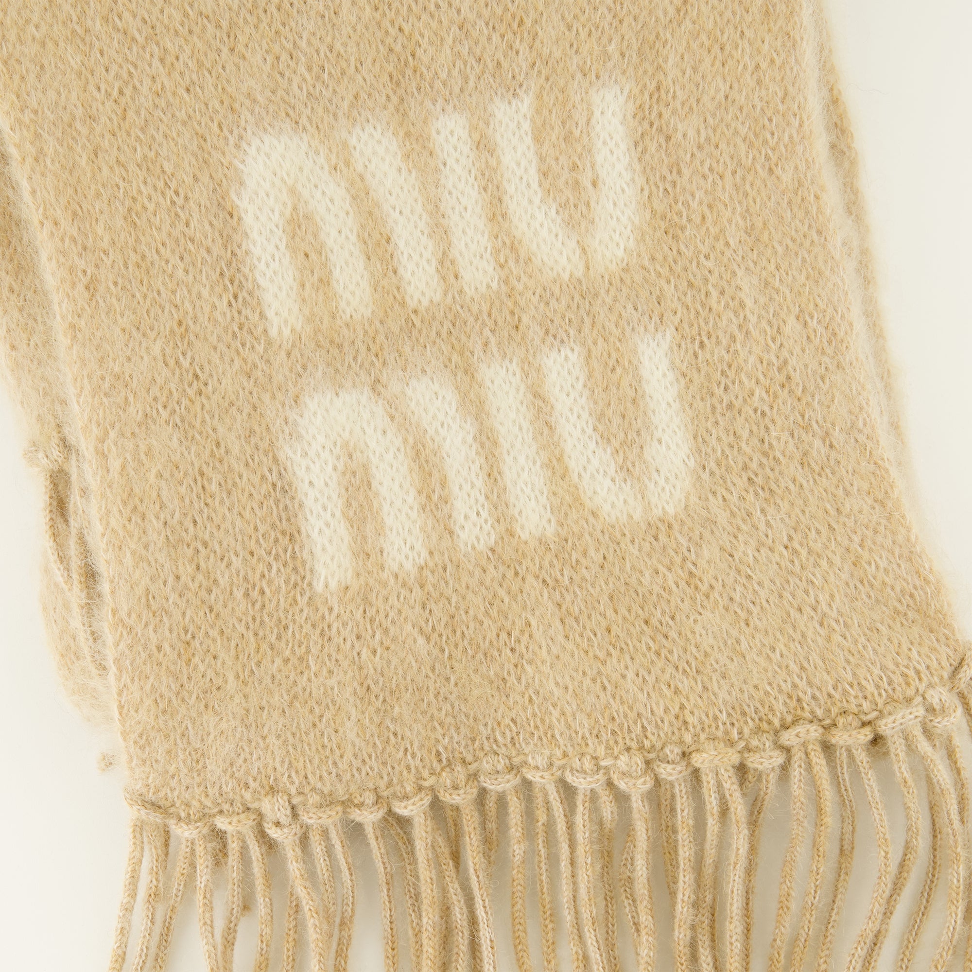 Écharpes, foulards et gants Écharpe en mohair beige Miu Miu Beige Femme