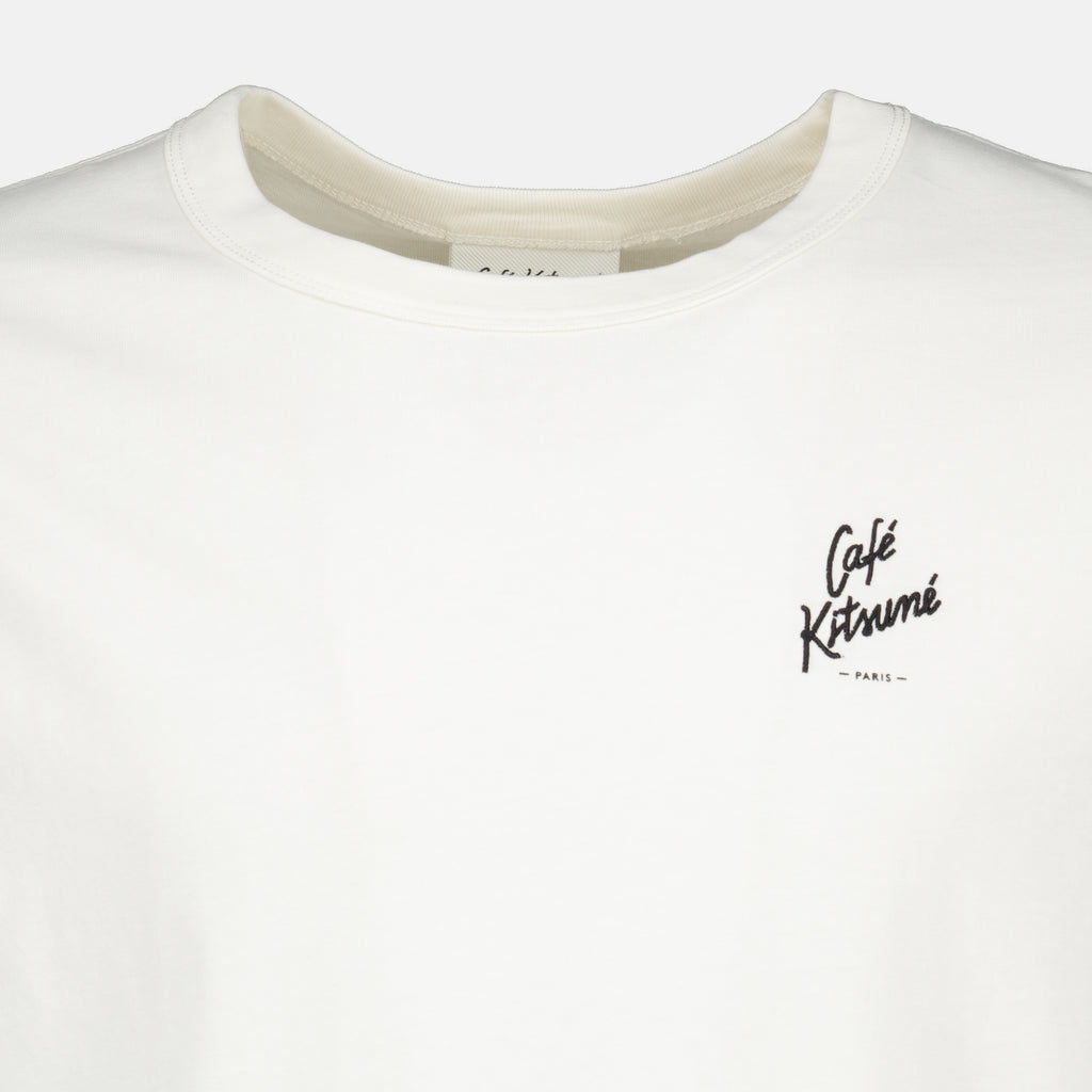 T-shirts T-shirt brodé blanc Maison Kitsune Blanc Homme