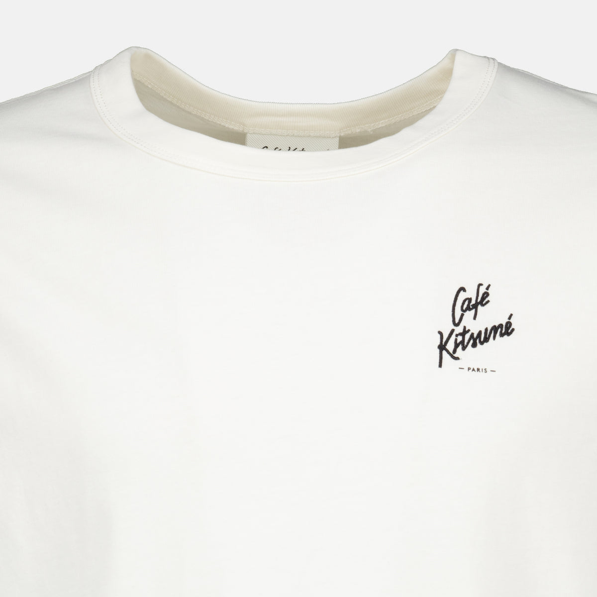 T-shirts T-shirt brodé blanc Maison Kitsune Blanc Homme