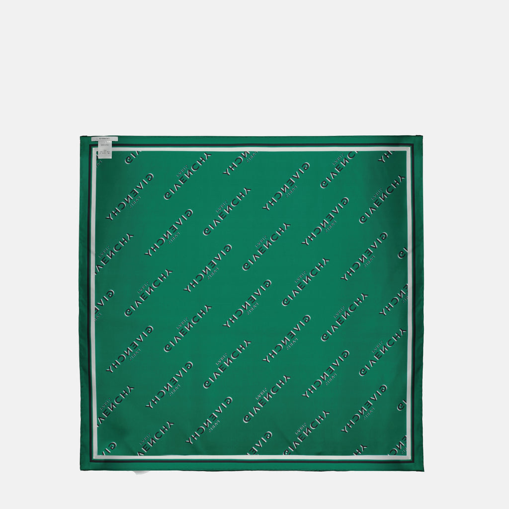 Écharpes, foulards et gants Carré en soie Shadow vert Givenchy Vert Femme