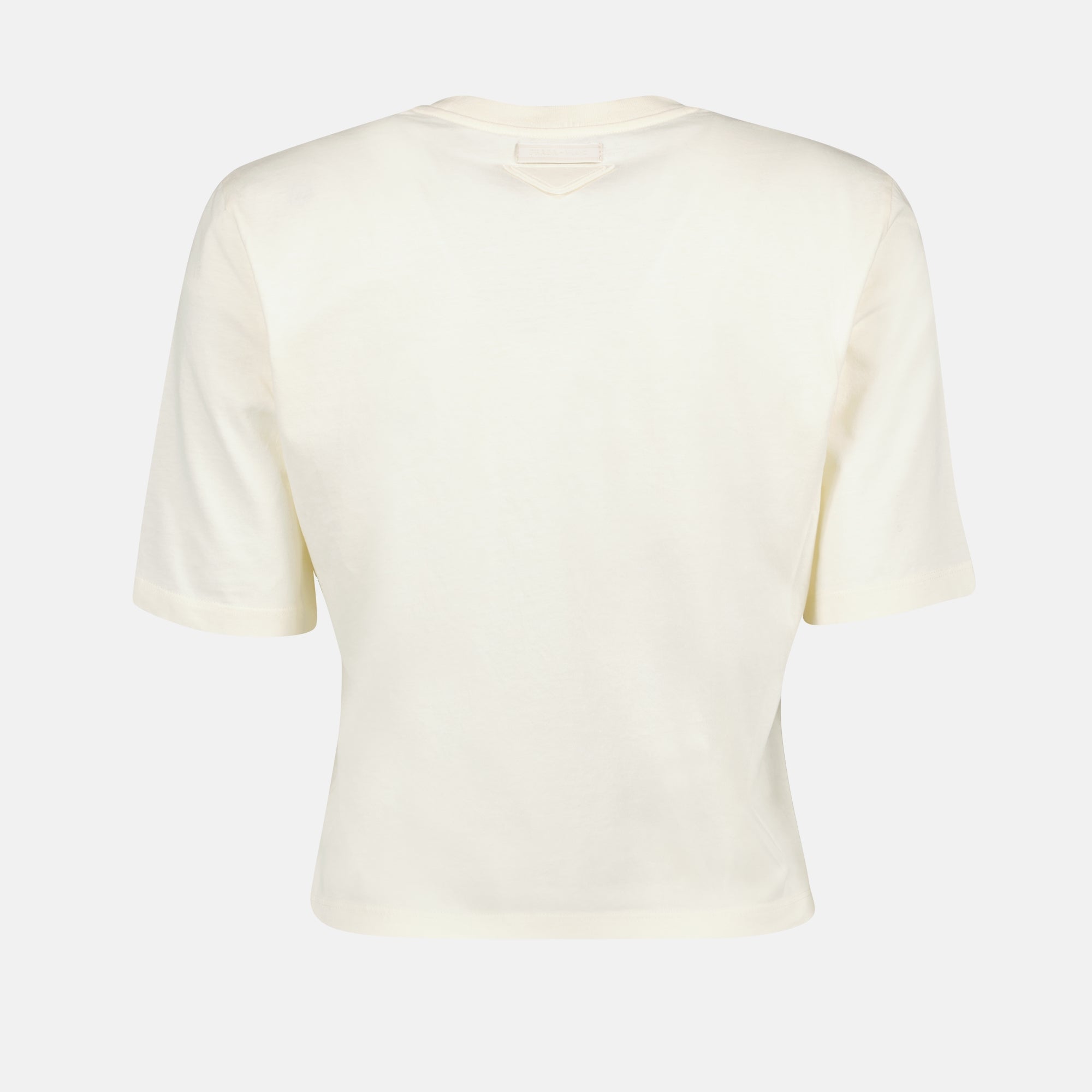 T-shirt T-shirt à logo Prada Beige Femme