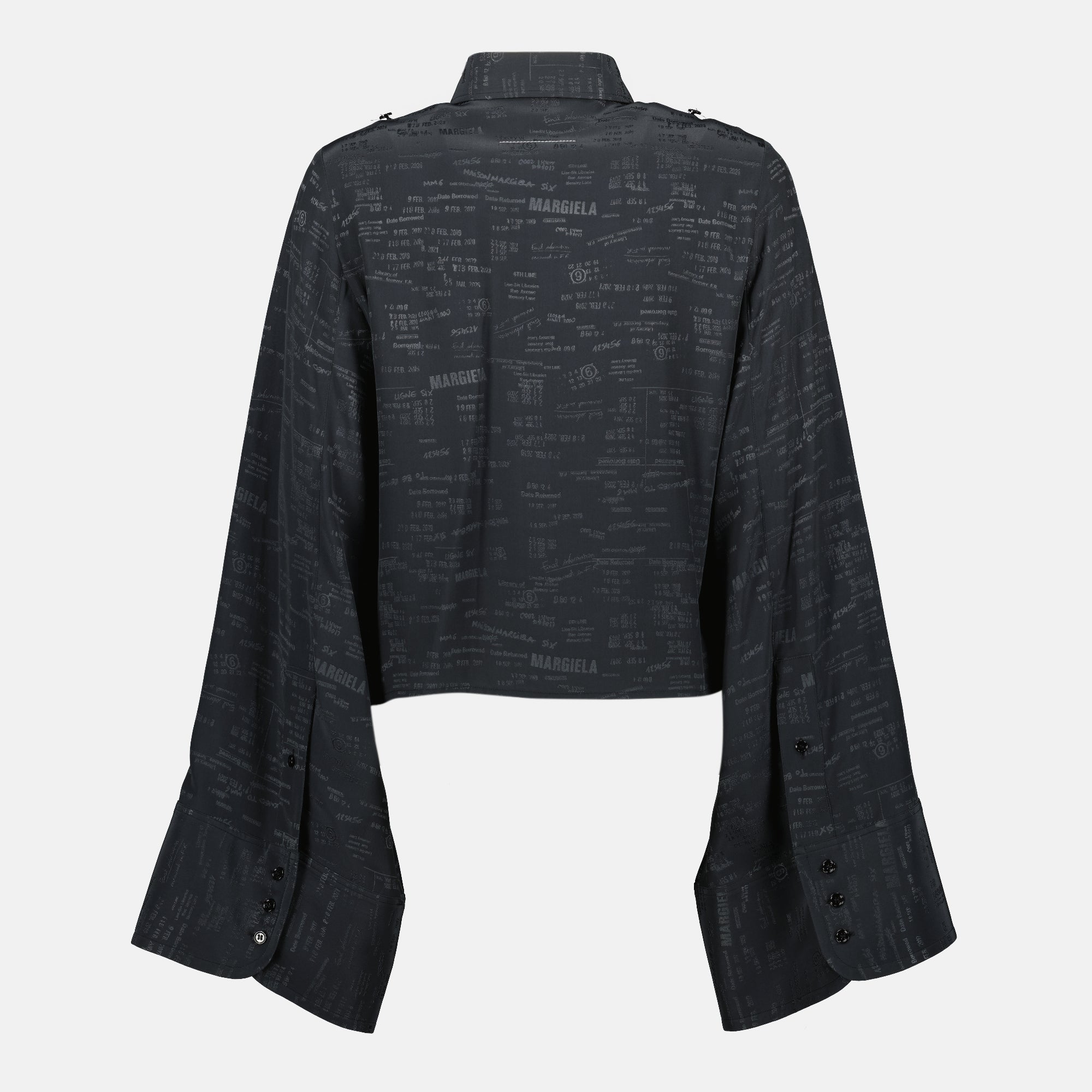 Image de l'article Chemise à motif en jacquard de la marque Mm6 pour Femme - Saison Printemps-Été 2026 - Vue de Dos