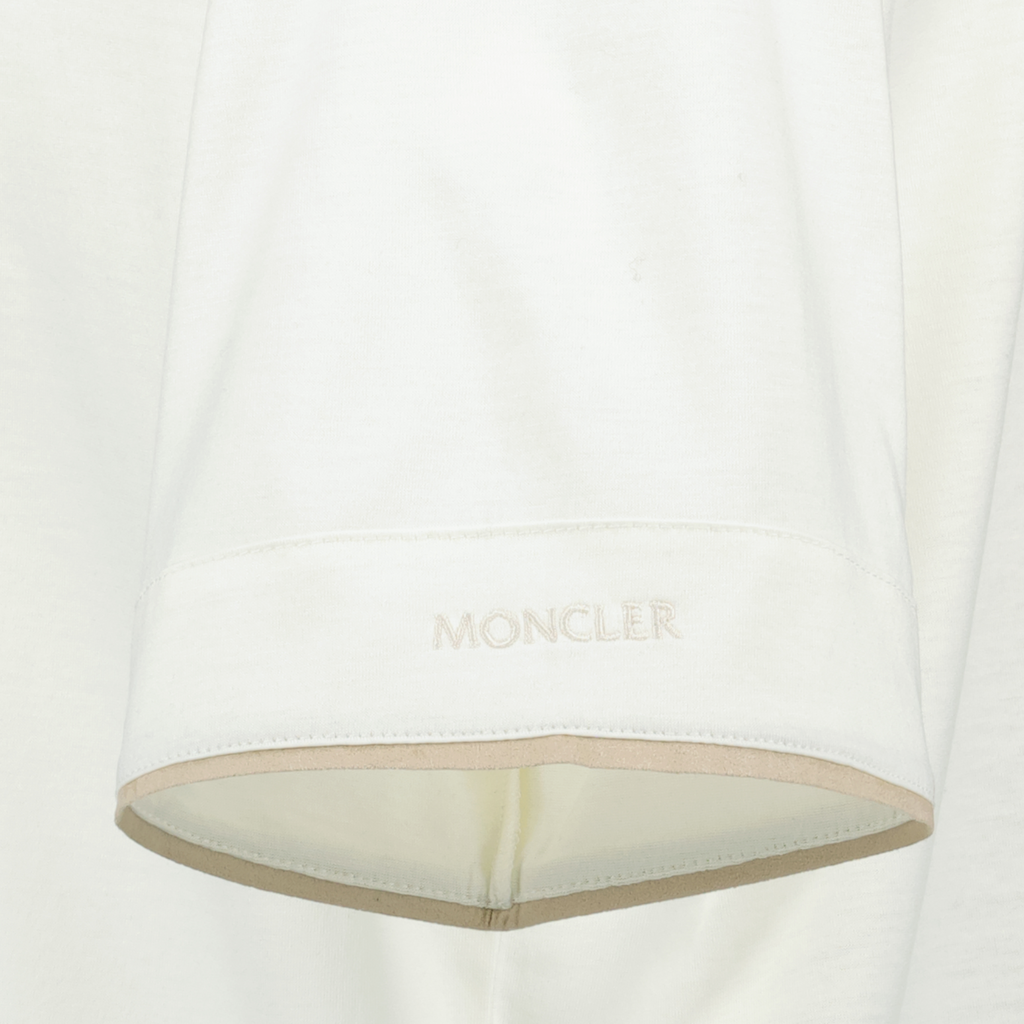 T-shirts T-shirt à bordure Moncler Blanc Homme