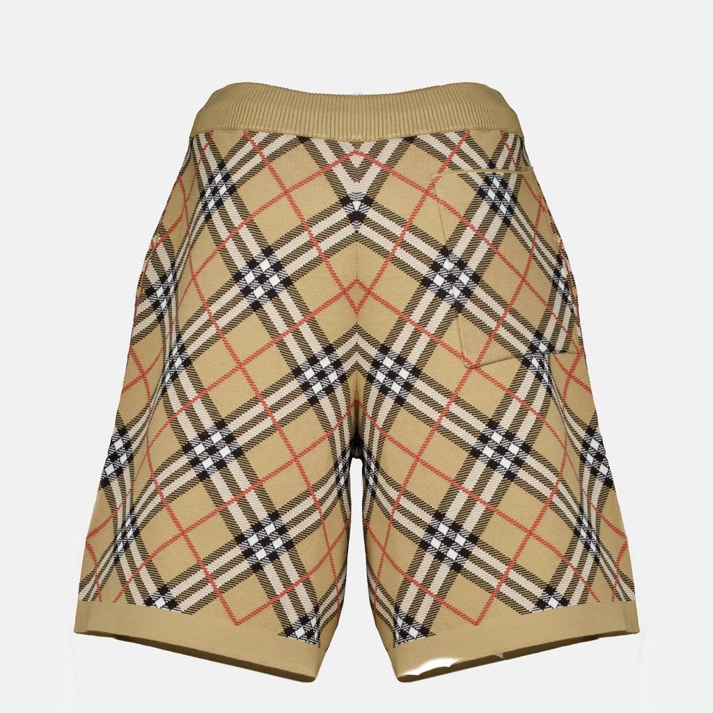 Shorts Kurze karierte Baumwolle Burberry Beige Femme