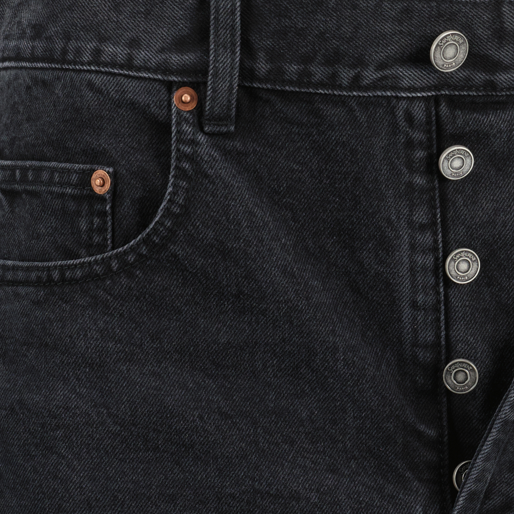 팬츠 데님 진 Saint Laurent 검은색 Femme