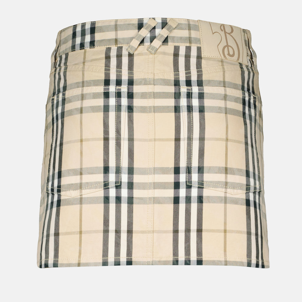 Skirts Mini Check Skirt Burberry Beige Femme