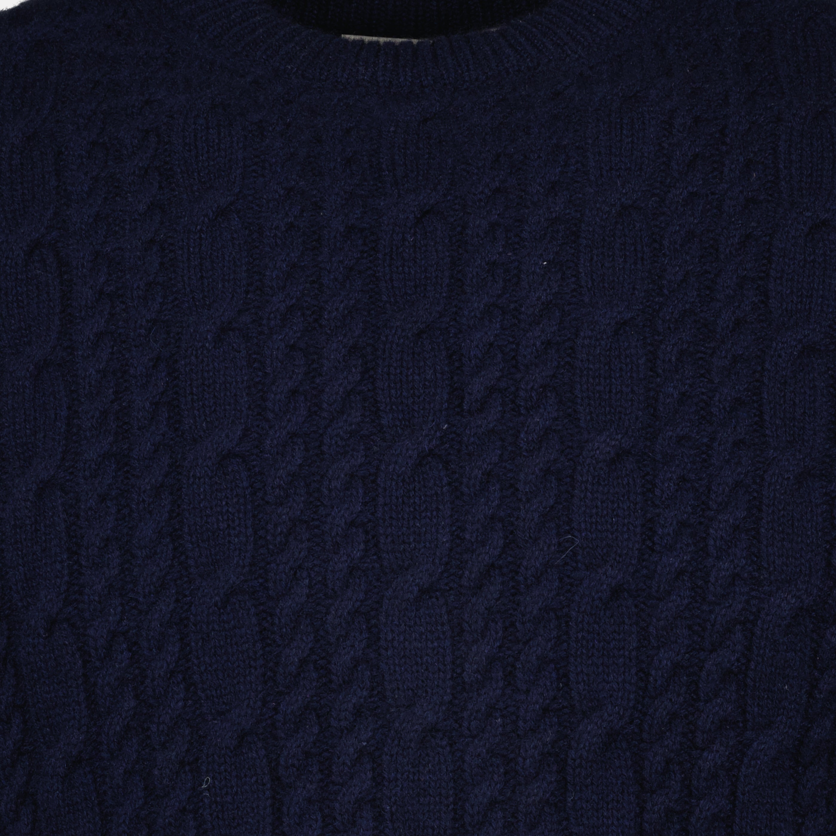 Bild des marineblauen Strickpullovers der Marke Dior für Herren - Frühjahr-Sommer 2026 - Detailansicht 2