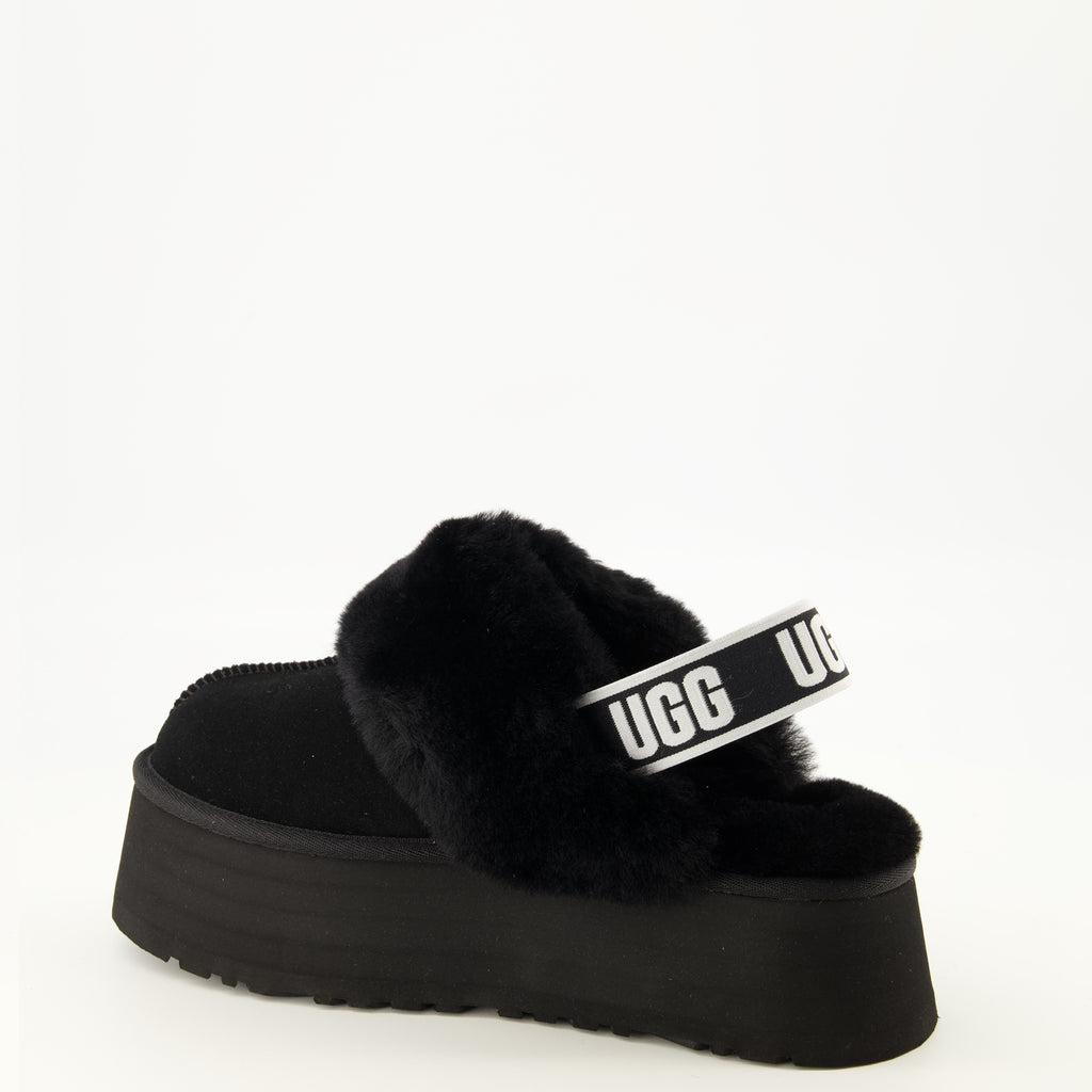 Chaussures ouvertes ファンケッテ ブラック スリッパ Ugg Noir Femme