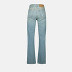 Pantalons Jean à bande adhésive Mm6 Bleu Femme