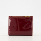 スモールレザーグッズ Portefeuille Uptown en cuir verni Saint Laurent ボルドー Femme