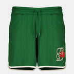 ブランドDrole De Monsieurの男性用D-Hibiscus緑の綿ショートパンツの画像 - 2026年春夏 - 前面ビュー