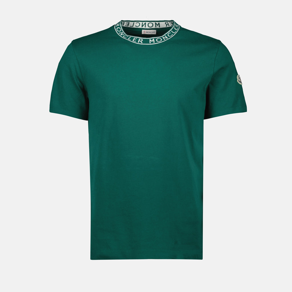 T-shirts T-shirt à finitions logo Moncler Vert Homme