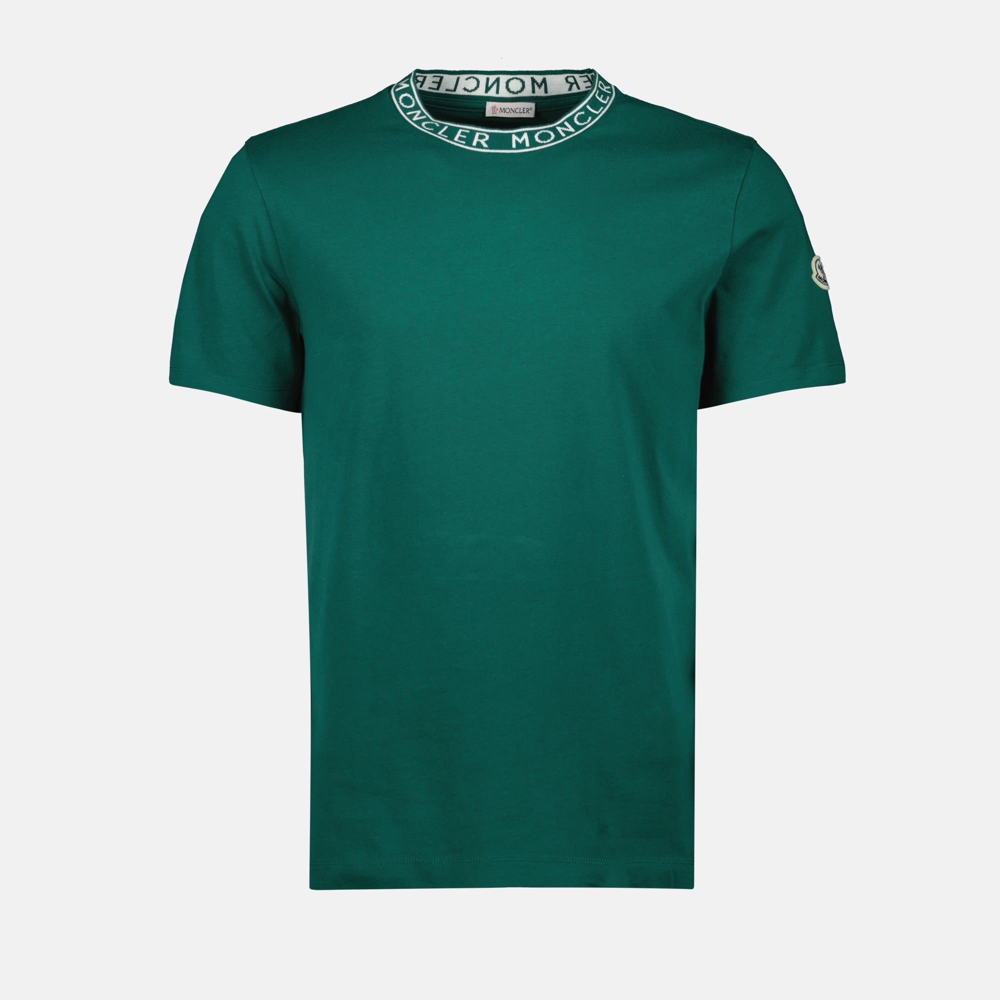 T-shirts T-shirt à finitions logo Moncler Vert Homme