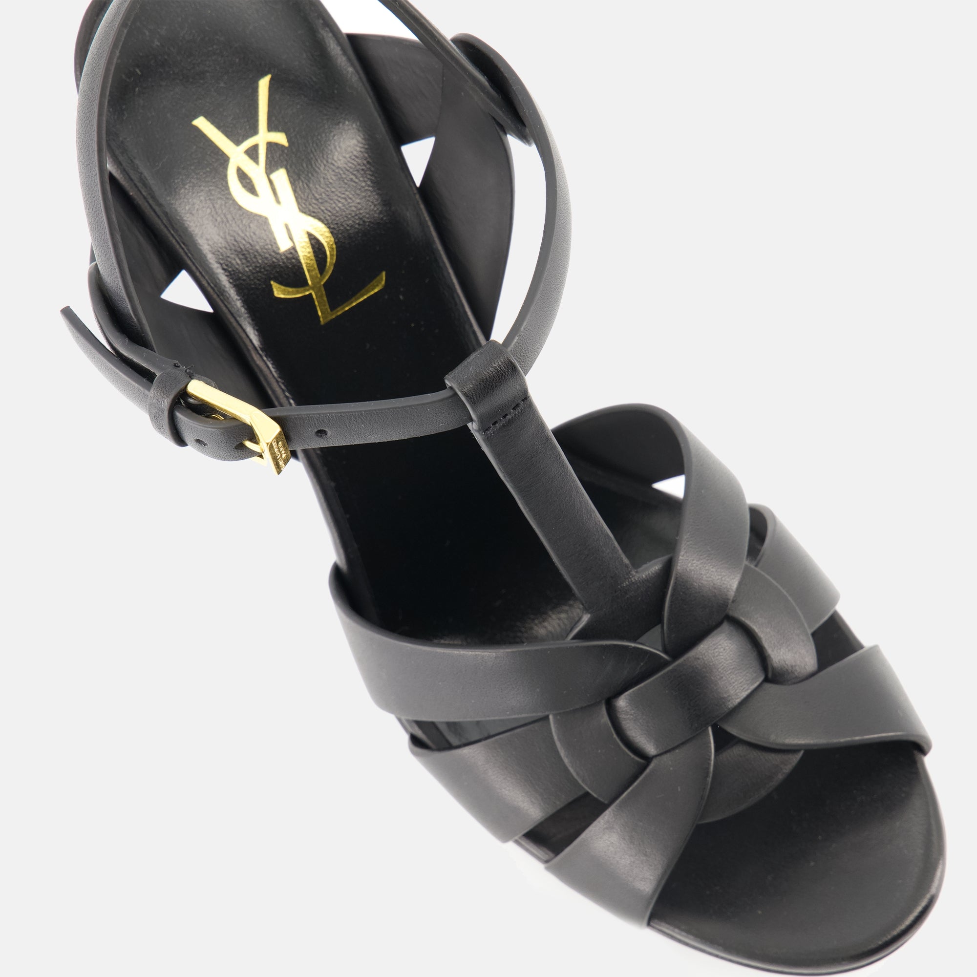 Chaussures ouvertes Sandales à talons Tribute Saint Laurent Noir Femme