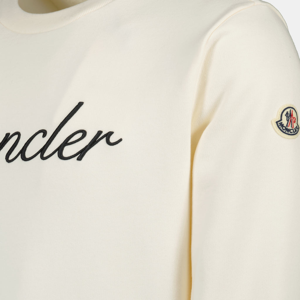 Moletons Sweat à logo brodé Moncler Branco Homme