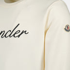 Moletons Sweat à logo brodé Moncler Branco Homme