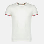 Image de l'article T-shirt à bordure blanc de la marque Moncler pour Homme - Saison Printemps-Été 2026 - Vue de Face