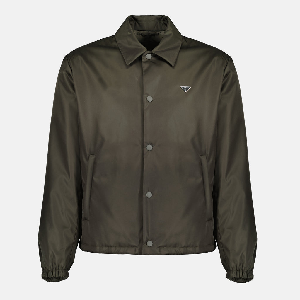 Image de l'article Veste en nylon kaki de la marque Prada pour Homme - Saison Printemps-Été 2026 - Vue de Face