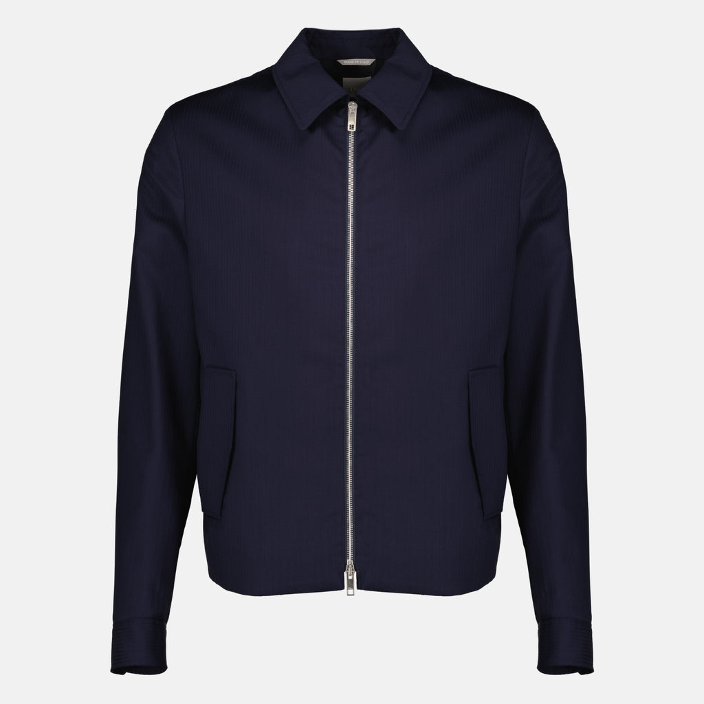 Vestes 네이비 블루 울 집업 재킷 Dior Bleu foncé Homme