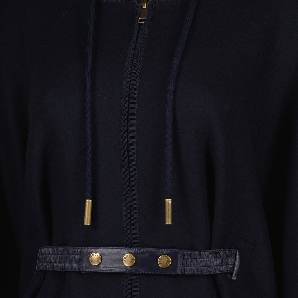 Vestes Cape en laine bleu marine Moncler Bleu foncé Femme