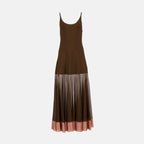 Vestidos Vestido de Tecido Fendi Marrom Femme