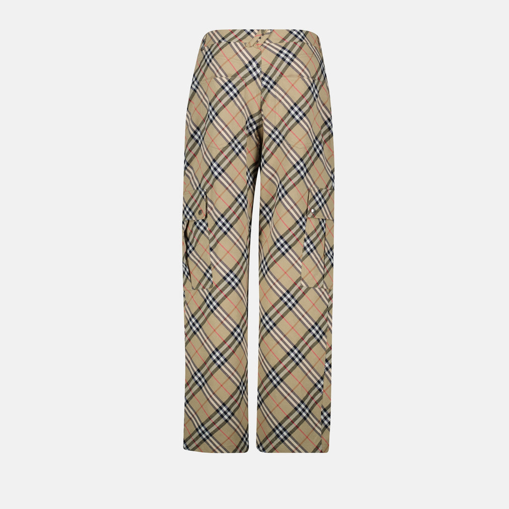 Pants Checkered Pants Burberry Beige Homme