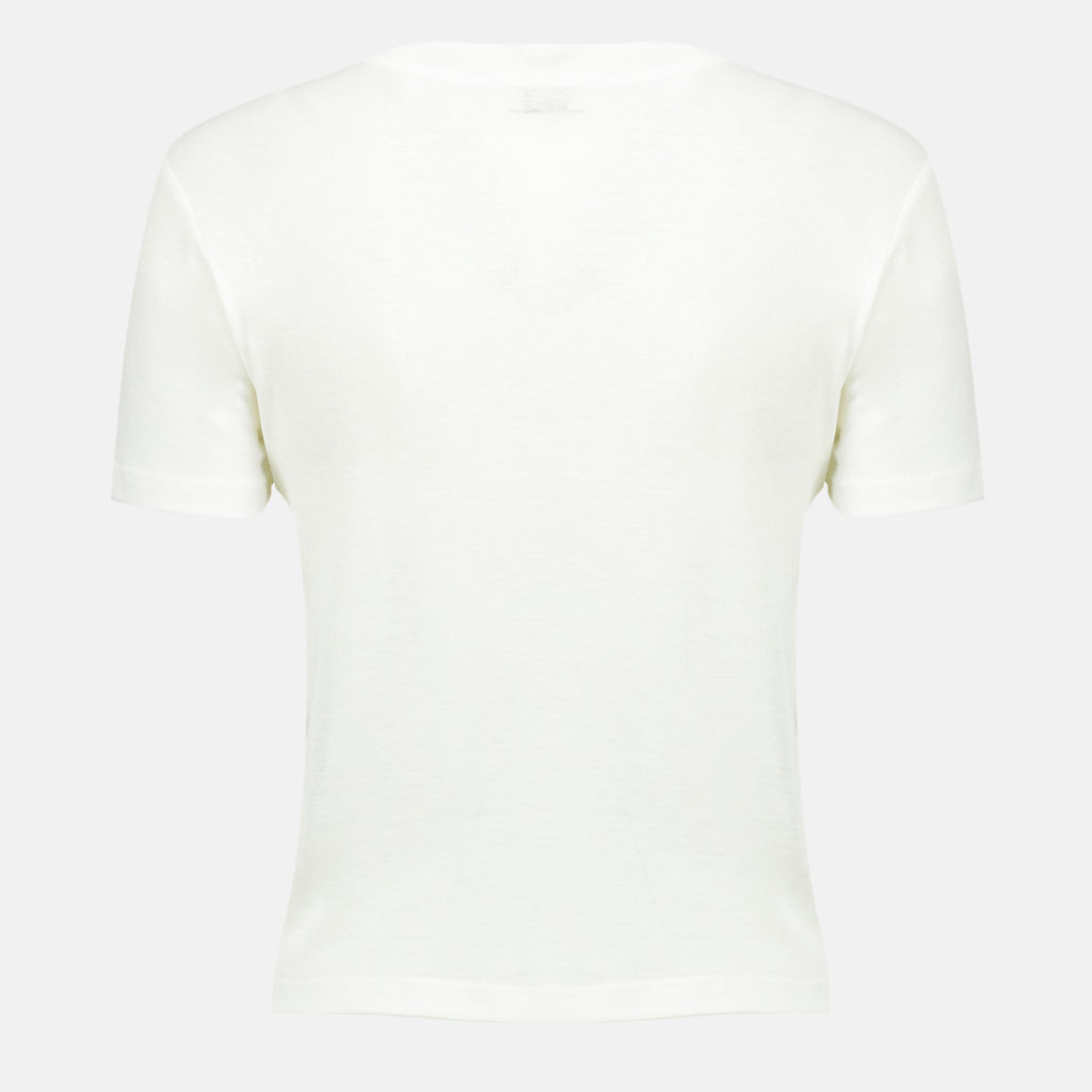 T-shirts T-shirt in Jersey Cotele Bianca Miu Miu Blanc Femme