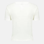 T-shirts T-shirt in Jersey Cotele Bianca Miu Miu Blanc Femme