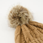 Image of the Moncler Women's Cashmere Beanie with Pom-Pom - Fall-Winter 2025 - Detailed View 3