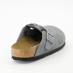 Chaussures ouvertes Mules Boston Braided Birkenstock Gris Femme