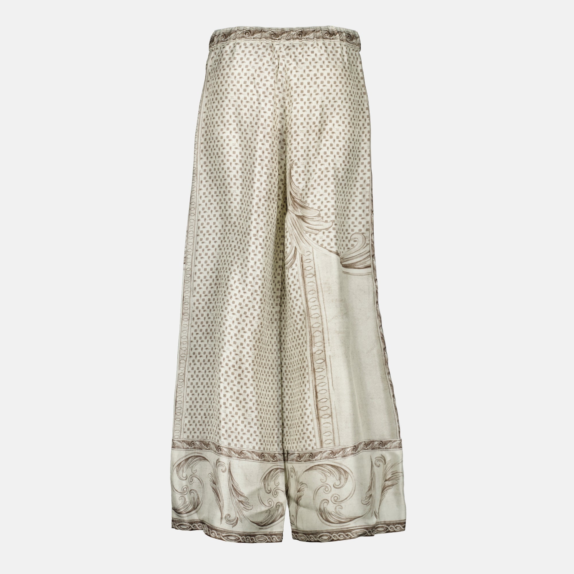 Image de l'article Pantalon en soie imprimé de la marque Max Mara pour Femme - Saison Printemps-Été 2026 - Vue de Dos