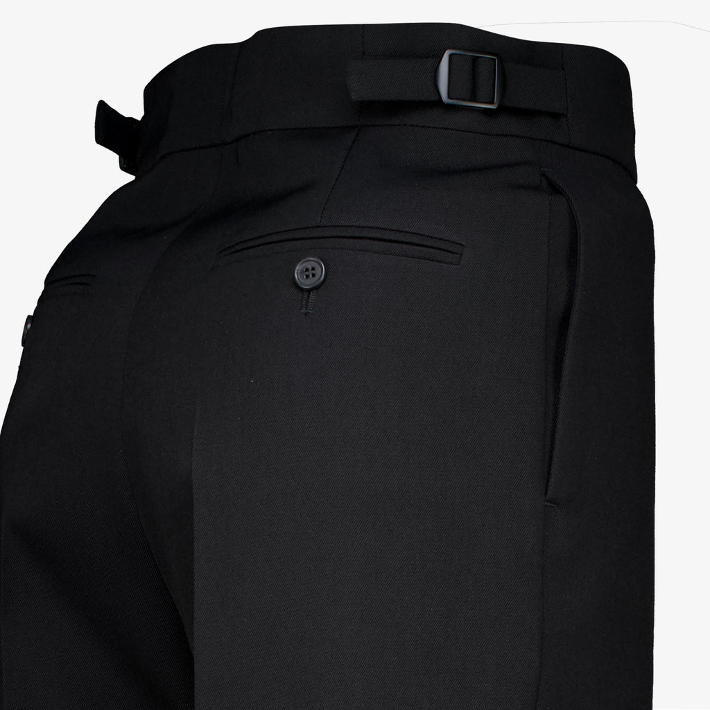 Pantalons Pantalon noir en gabardine Prada Noir Femme