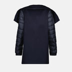 Vestes Cape en laine matelassée Moncler Bleu foncé Femme