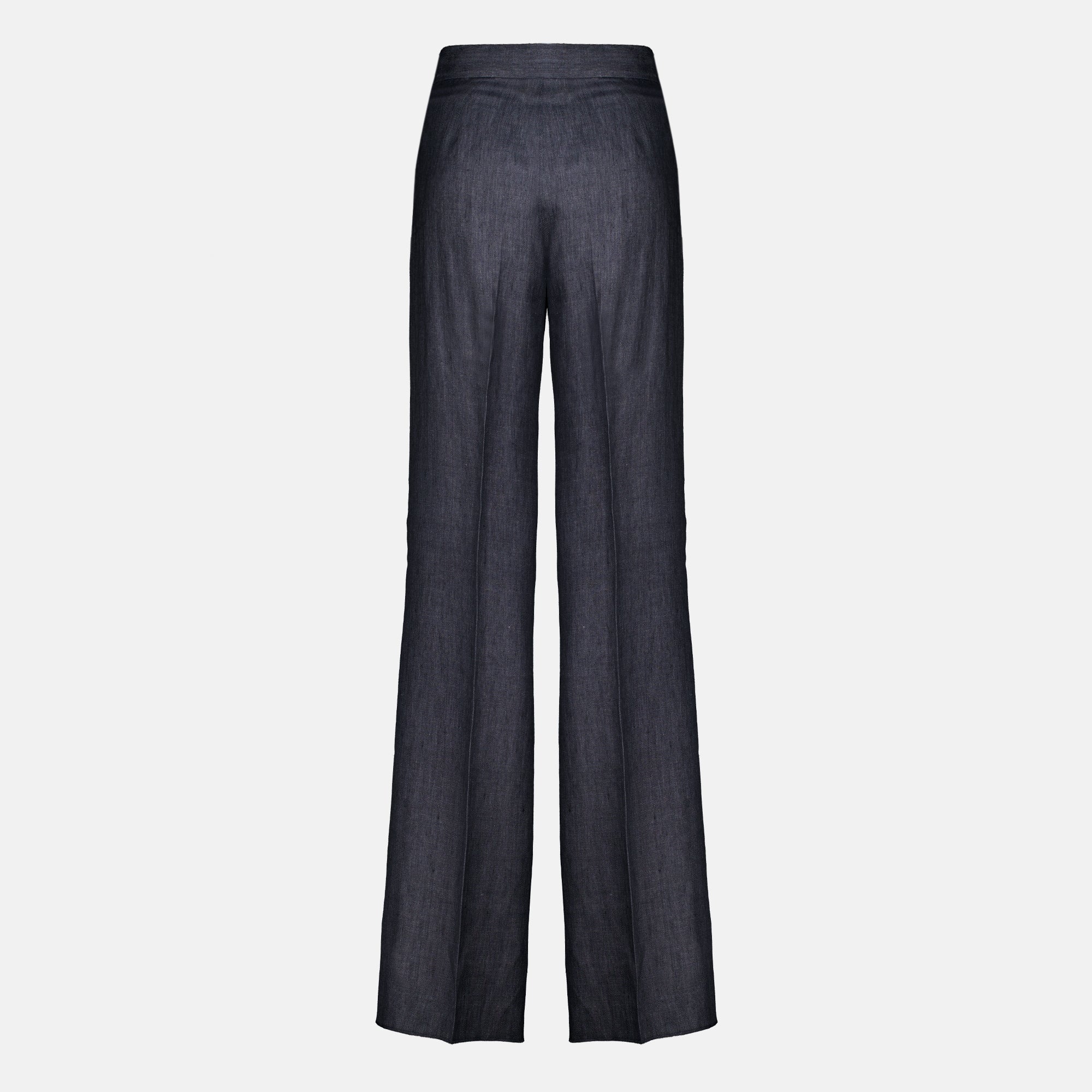 Pantalons グレーシェブロンリネンワイドパンツ Max Mara Gris Femme