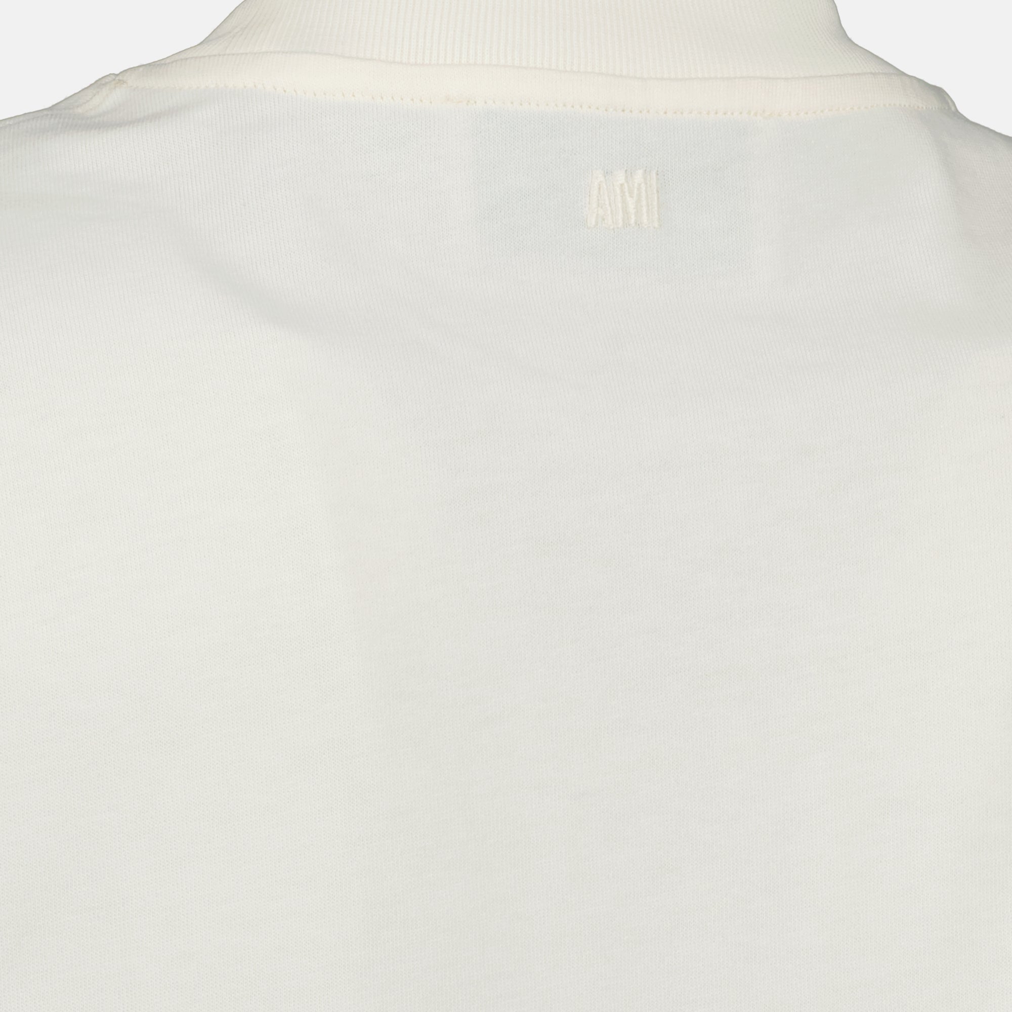 Image de l'article T-shirt en coton blanc de la marque Ami PARIS pour Unisex - Saison Printemps-Été 2026 - Vue détaillée_2