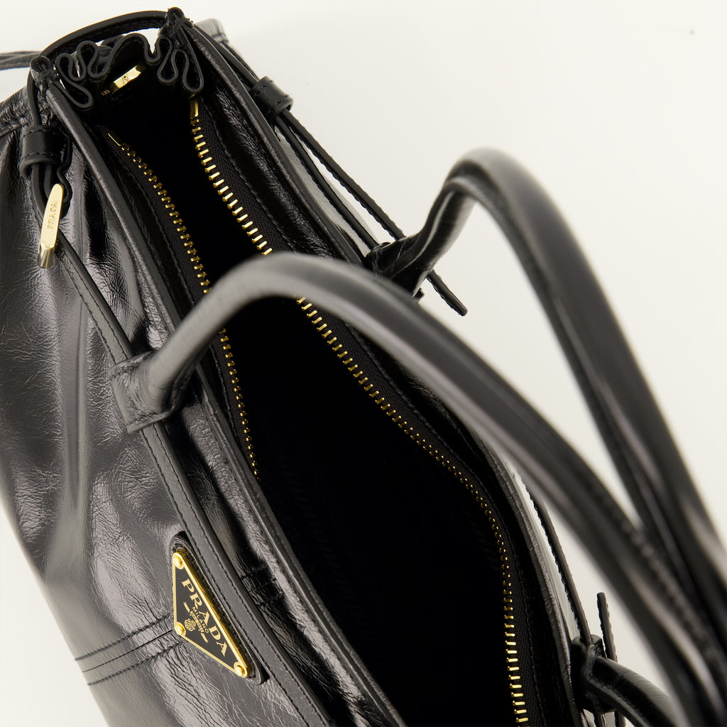 Sacs à main et épaule ボニー ミディアム レザー バッグ ブラック Prada Noir Femme