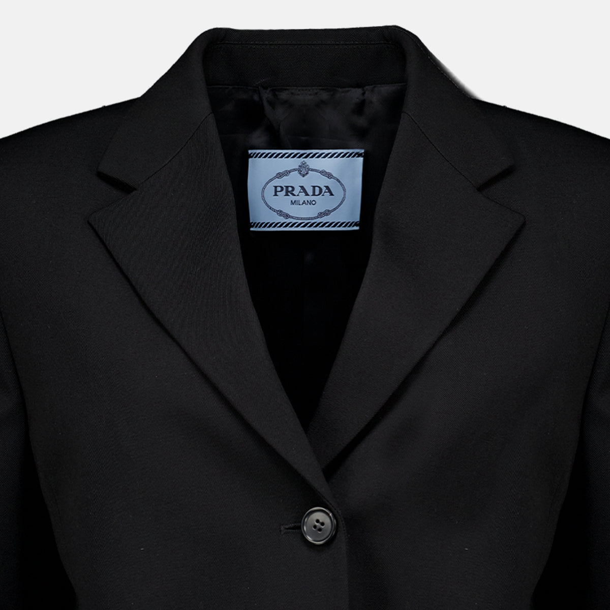 Vestes Black Wool Blazer Prada Noir Femme