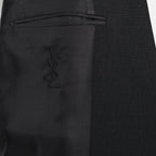 생 로랑 남성용 검은 양모 블레이저 이미지 - 2025년 가을-겨울 시즌 - 상세 보기_2