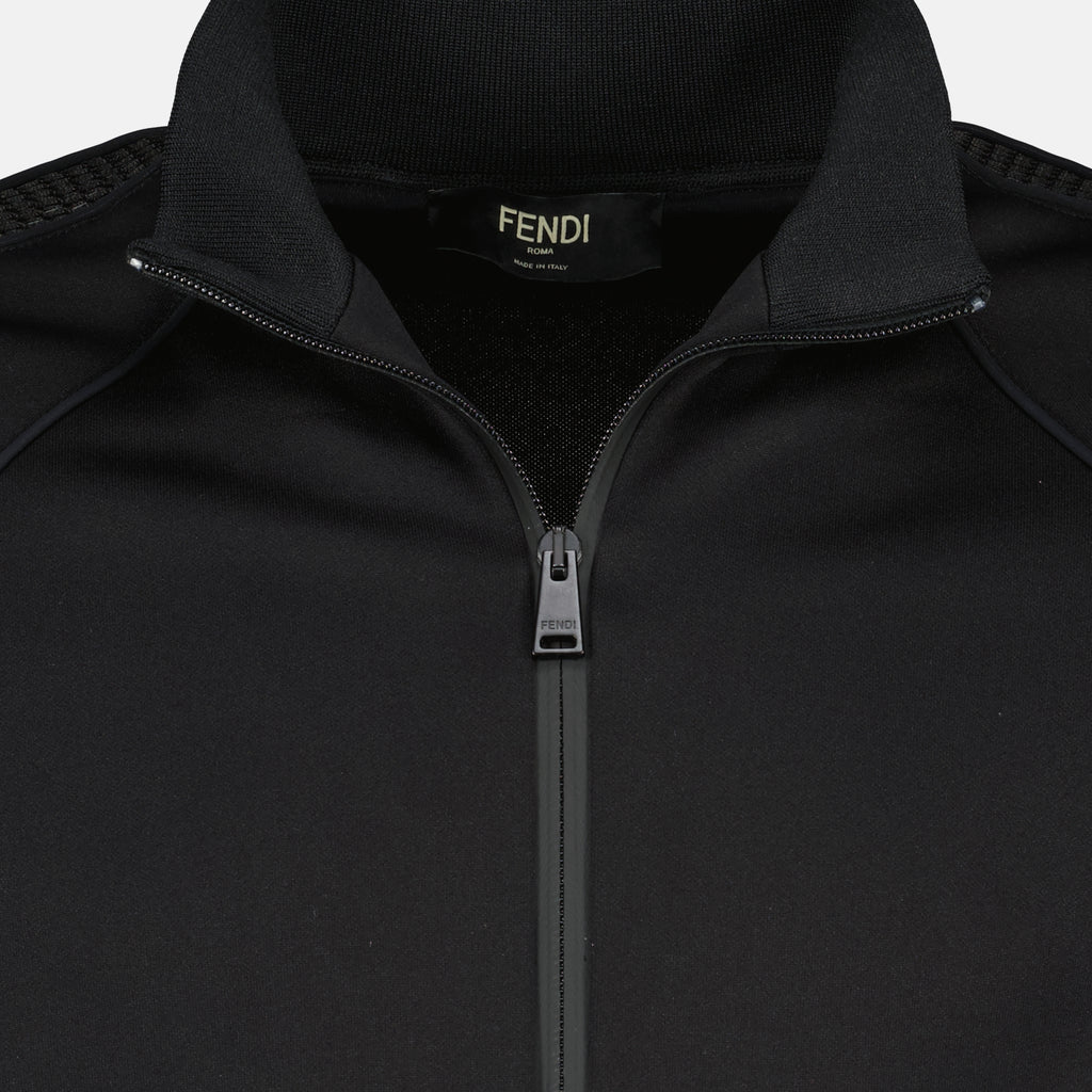 Image de l'article Veste de survêtement noire de la marque Fendi pour Homme - Saison Printemps-Été 2026 - Vue détaillée_2