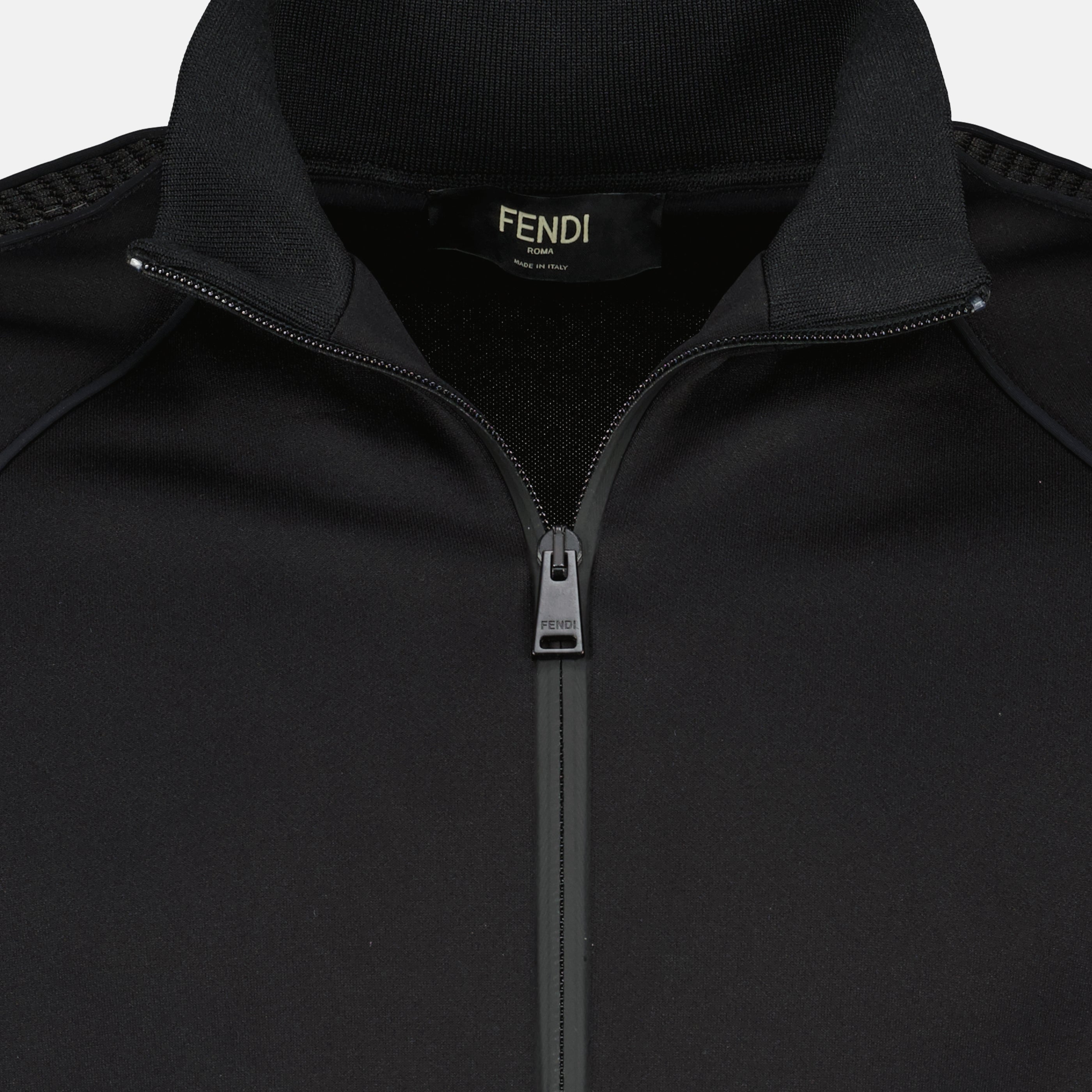 Image de l'article Veste de survêtement noire de la marque Fendi pour Homme - Saison Printemps-Été 2026 - Vue détaillée_2